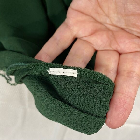 World Market Green Sheer Boho Blouse - Picture 7 of 8